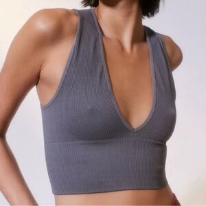 Urban Outfitters Josie Ribbed V-Neck